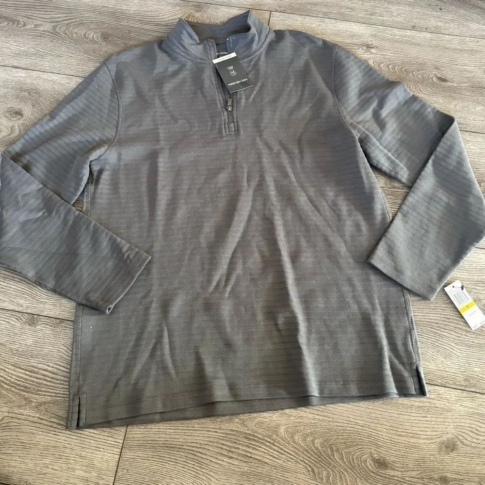 Van Heusen men’s regular fit soft touch quarter zip sweater